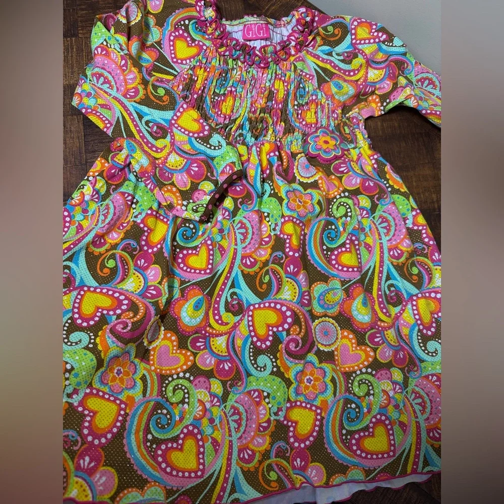 5T‎ Gigi Boutique Dress, 70’s Sparkle print